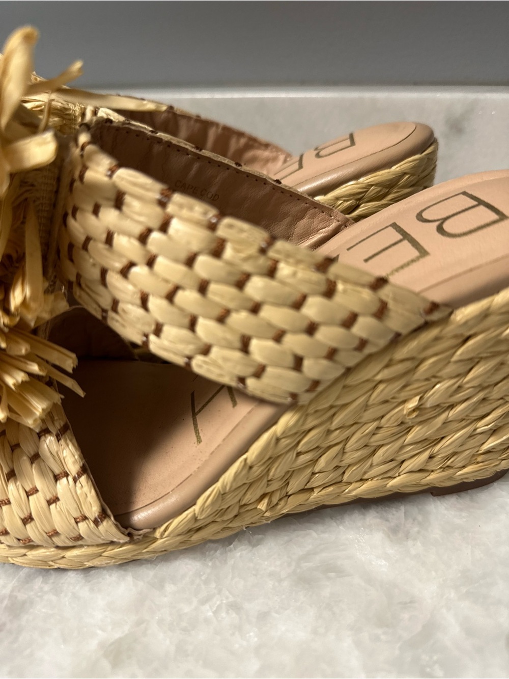 Beach by Matisse size 7 Natural Raffia Slide Sandals - Beige - Picture 8 of 12